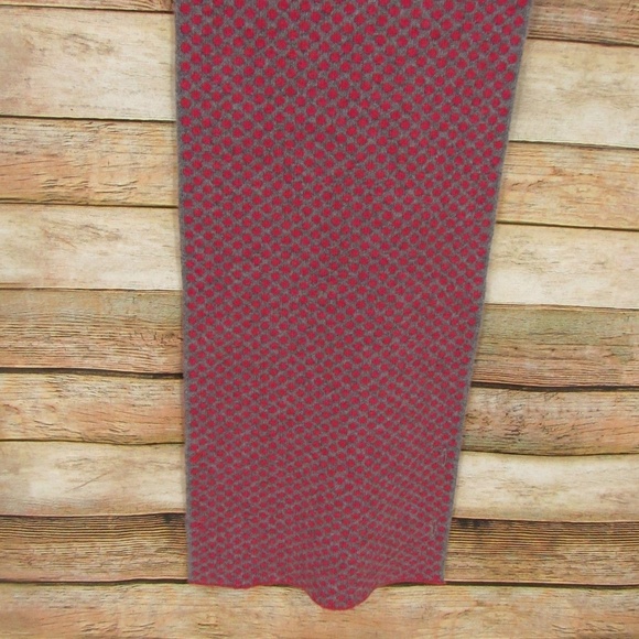 Cashmer Italy Gray/Red Polka Dot Scarf - Picture 6 of 12